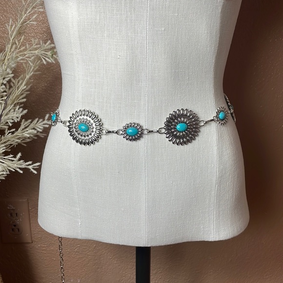 Trendy boutique Accessories Authentic Turquoise And Silver Western